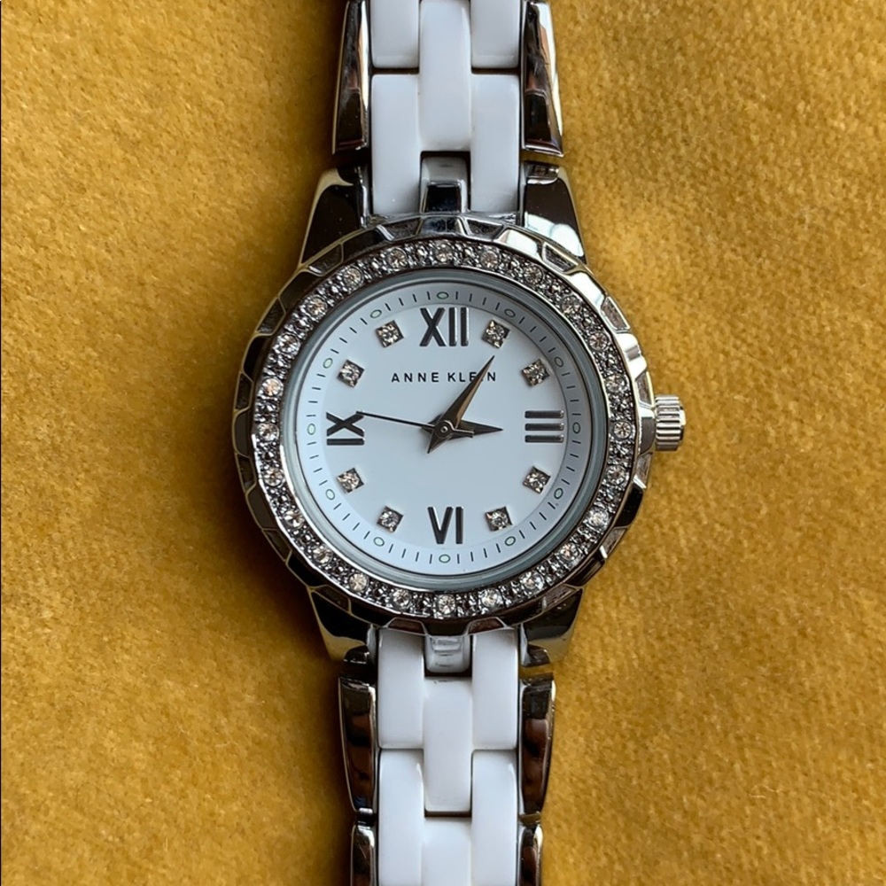Anne Klein Dial Steel & White Ceramic Ladies Watch - Picture 2 of 4